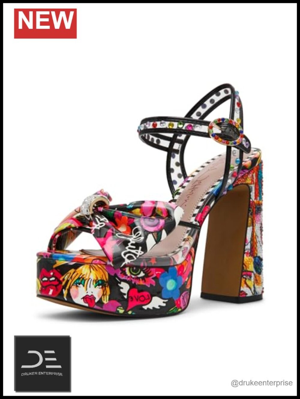 Betsey Johnson Shelley Platform Sandals 5" Heel Synthetic
